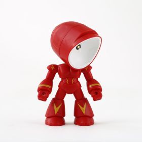 1pc Mini LED Night Light Cartoon Table Lamp Hero War Police Night Light Children's Room Bedside Table Bedroom Living Room Decoration - Red