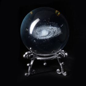 1pc Crystal Ball Art Decoration; Decoration Craft; Crystal Ball Valentine's Day Gifts Birthday Gifts - Milky Way - Silver