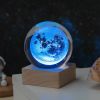 Cosmos Series Crystal Ball Night Lights; Milky Way; Moon; Desktop Bedroom Small Ornaments; Creative Valentine's Day Gifts Birthday Gifts - Moon