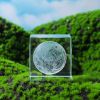 Moon; Cloud; 3D Cube Engraved Crystal Craft Ornaments; Desktop Bedroom Decorations; Creative Birthday Gifts - Moon