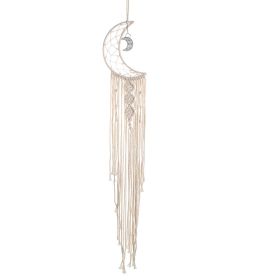 1pc Black Moon Decor Dream Catcher; Hanging Dream Catcher; Wall Decor Valentine's Day Gifts Birthday Gifts - Beige Color