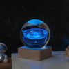 Cosmos Series Crystal Ball Night Lights; Milky Way; Moon; Desktop Bedroom Small Ornaments; Creative Valentine's Day Gifts Birthday Gifts - 8cm Solar S