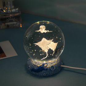 Stars And Seas; Ocean Series Crystal Ball Ornaments; Night Lights; Bedroom Desktop Decorations; Creative Birthday Gifts - Mysterious Devil Fish