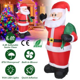 6.4ft Inflatable Christmas Giant Santa Claus Blow up Santa Claus - Red