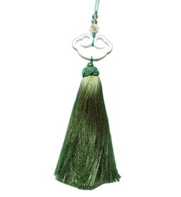 Chinese Style Clouds With Green Tassels Car Interior Hanging Ornaments For Wishful Blessing - Default