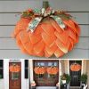 1pc Halloween Thanksgiving Pumpkin Cloth Flower Wreath Courtyard Decoration Wreath Harvest Festival Wreath - 1pc