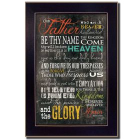 "The Lords Prayer" By Marla Rae, Printed Wall Art, Ready To Hang Framed Poster, Black Frame - as Pic