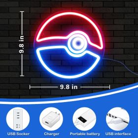 1pc,Circular Bicolor LED Neon Light On Off Switch Open Bright Light Neon, Without Battery