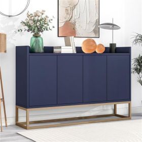 Modern Sideboard Elegant Buffet Cabinet with Large Storage Space for Dining Room, Entryway (Navy) - as picture