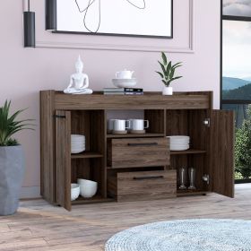 Chapella 2-Drawer Sideboard Dark Walnut