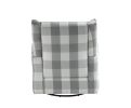 ACME Patli Swivel Chair w/Glider , Gingham Gray White Fabric Pattern