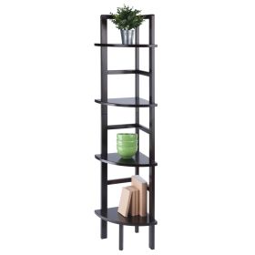 Aiden Corner Bakers Rack in Coffee Finish