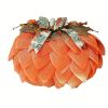 1pc Halloween Thanksgiving Pumpkin Cloth Flower Wreath Courtyard Decoration Wreath Harvest Festival Wreath - 1pc