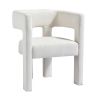 Contemporary Designed Fabric Upholstered Chair Dining Chair for Living Room, Bedroom, Dining Room, Beige - as picture