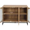 Storage Cabinet with Glass Door, Sideboard Buffet Cabinet for Kitchen,Dining Room, Walnutcolor - as picture