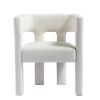 Contemporary Designed Fabric Upholstered Chair Dining Chair for Living Room, Bedroom, Dining Room, Beige - as picture