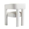 Contemporary Designed Fabric Upholstered Chair Dining Chair for Living Room, Bedroom, Dining Room, Beige - as picture