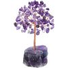 1pc Natural Crystal Tree Crystal Hair Ore Fluorite Base Rich Tree Chakra Amethyst Powder Crystal Ornaments - Pink