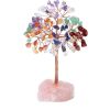 1pc Natural Crystal Tree Crystal Hair Ore Fluorite Base Rich Tree Chakra Amethyst Powder Crystal Ornaments - Pink