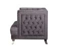 ACME Hegio Chair w/1 Pillow, Gray Velvet 55267 - as Pic