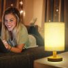 Beside Lamps for Bedroom Warm White Nightstand Lamp USB Plug Modern Lantern for Bedroom with 32.48in Cord