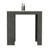 Kitchen Island Doyle, Kitchen, Smokey Oak / Ibiza Marble Color Finish