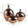 Mirrored Ceramic Decorative Vases 3-piece set - as Pic