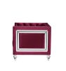 ACME Heibero Chair, Burgundy Velvet 56897 - as Pic