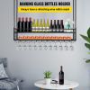 VEVOR Ceiling Wine Glass Rack, 46.9 x 11.8 inch Hanging Wine Glass Rack, 18.9-35.8 inch Height Adjustable Hanging Wine Rack Cabinet