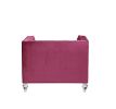 ACME Heibero Chair, Burgundy Velvet 56897 - as Pic