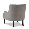 Modern Traditional Accent Chair Button Tufted Taupe Fabric Upholstery Solid Wood 1pc Living Room Furniture - as Pic