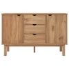 Sideboard OTTA 44.7"x16.9"x28.7" Solid Wood Pine