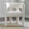 Contemporary Designed Fabric Upholstered Chair Dining Chair for Living Room, Bedroom, Dining Room, Beige - as picture