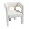 Contemporary Designed Fabric Upholstered Chair Dining Chair for Living Room, Bedroom, Dining Room, Beige - as picture