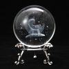 1pc Crystal Ball Art Decoration; Decoration Craft; Crystal Ball Valentine's Day Gifts Birthday Gifts - Saturn - Silver