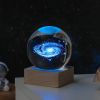 Cosmos Series Crystal Ball Night Lights; Milky Way; Moon; Desktop Bedroom Small Ornaments; Creative Valentine's Day Gifts Birthday Gifts - 8cm Solar S