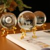 1pc Crystal Ball Art Decoration; Decoration Craft; Crystal Ball Valentine's Day Gifts Birthday Gifts - Saturn - Silver