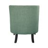 Modern Traditional Accent Chair Button Tufted Teal Textured Fabric Upholstery Solid Wood 1pc Living Room Furniture - as Pic