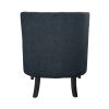 Modern Traditional Accent Chair Button Tufted BlueTextured Fabric Upholstery Solid Wood 1pc Living Room Furniture - as Pic