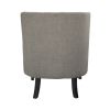 Modern Traditional Accent Chair Button Tufted Taupe Fabric Upholstery Solid Wood 1pc Living Room Furniture - as Pic