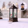 1pc Christmas Lantern Decoration; Vintage Style Hanging Electric Candle Oil Lamp; Christmas Ornaments For Tables & Desks; Holiday Home Decor - White E