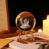 1pc Crystal Ball Art Decoration; Decoration Craft; Crystal Ball Valentine's Day Gifts Birthday Gifts - Milky Way - Gold