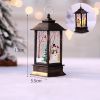 1pc Christmas Lantern Decoration; Vintage Style Hanging Electric Candle Oil Lamp; Christmas Ornaments For Tables & Desks; Holiday Home Decor - Golden