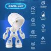 1pc Mini LED Night Light Cartoon Table Lamp Hero War Police Night Light Children's Room Bedside Table Bedroom Living Room Decoration - White