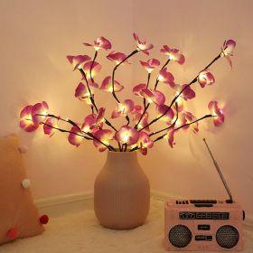 LED Purple Butterfly Orchid Branch Vase Filler - 20 Fairy String Lights