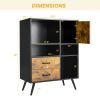 Industrial Buffet Sideboard Kitchen Cupboard with Cubbies Drawers