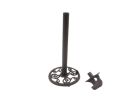 Cast Iron Black Bear Bathroom Extra Toilet Paper Stand 16"