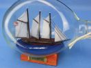 Atlantic Sailboat in a Glass Bottle 7"