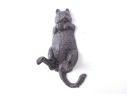 Cast Iron Happy Fat Cat Wall Hook 6"