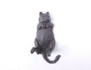 Cast Iron Happy Fat Cat Wall Hook 6"